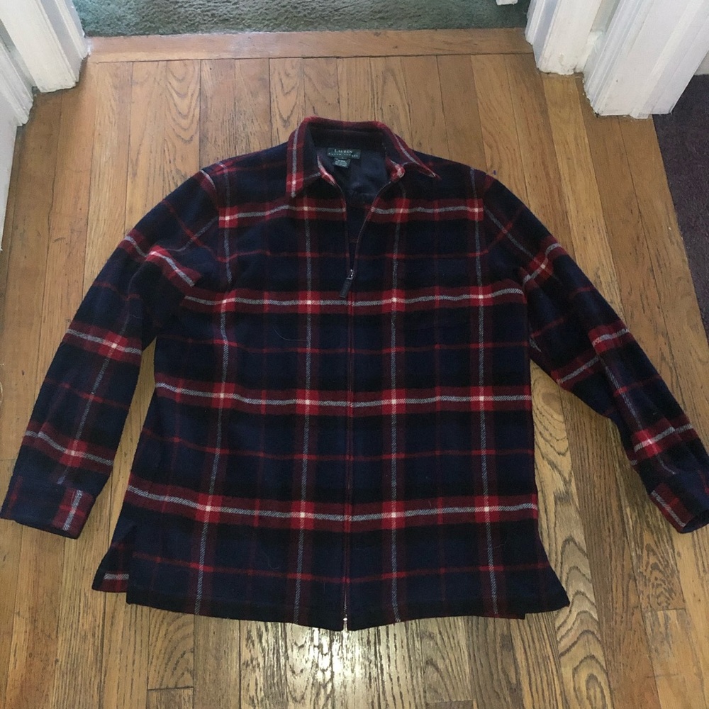 Mens Ralph Lauren flannel zip up